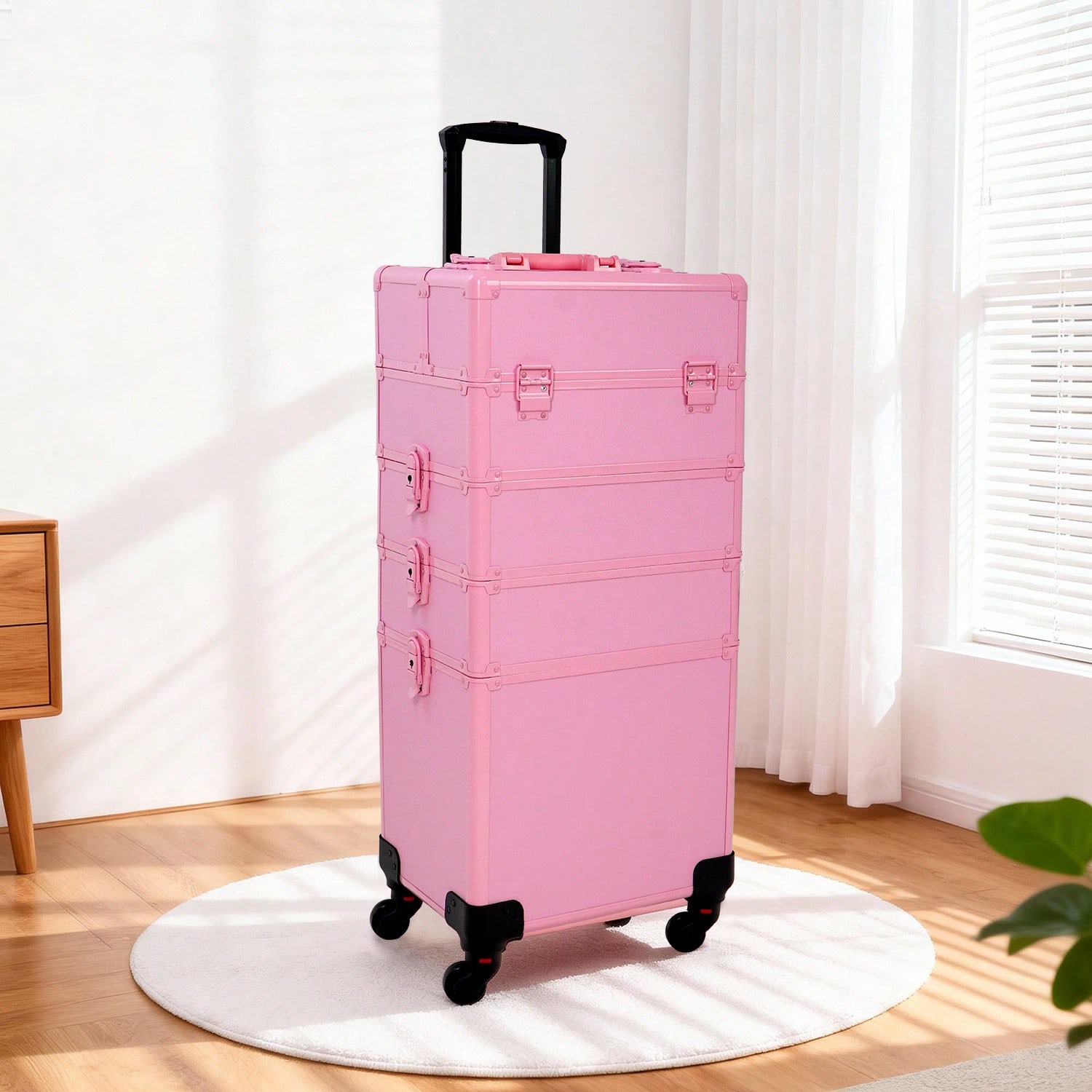 Beauty Makeup Vanity - Rolling Makeup Train Case 4 in