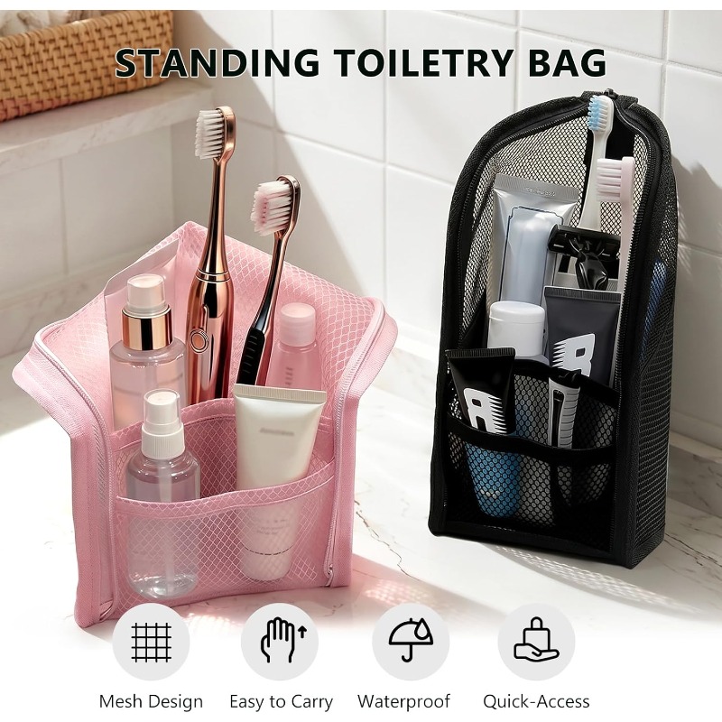 Mesh Toiletry Bag Breathable Q - Beauty Makeup Vanity 评论和价格