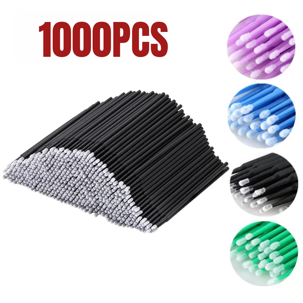 1000/500PCS Eyelash Cleaning B - Beauty Makeup Vanity 评论和价格