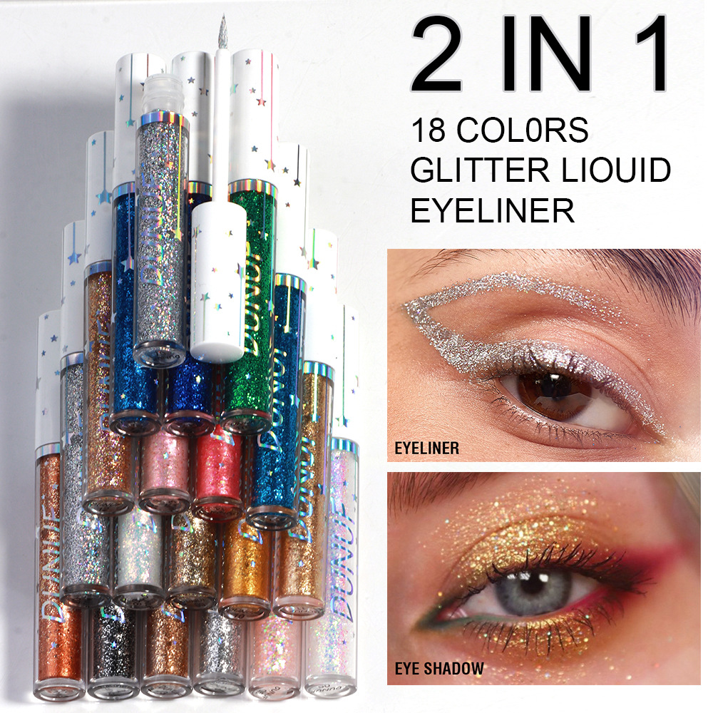 6 Pcs Glitter Eyeliner Set Gol - Beauty Makeup Events 评论和价格
