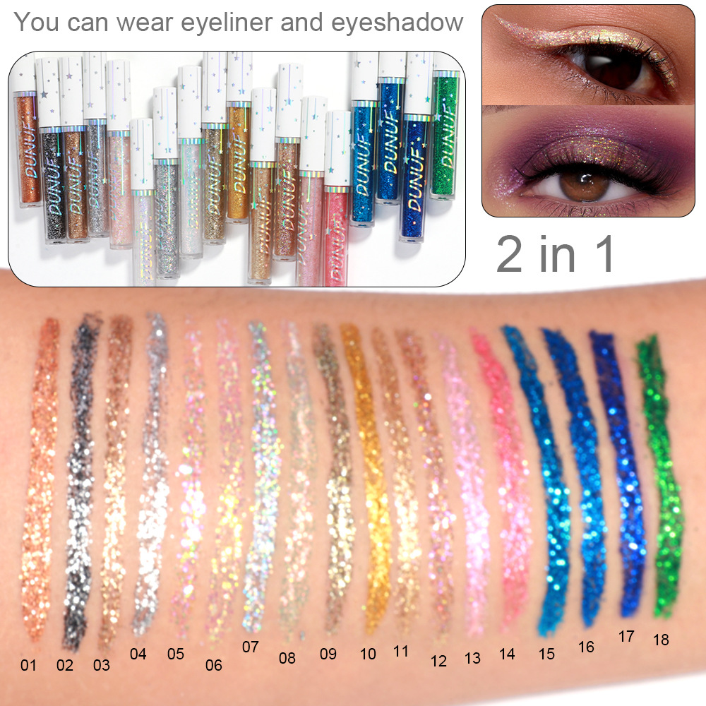 6 Pcs Glitter Eyeliner Set Gol - Beauty Makeup Events 评论和价格
