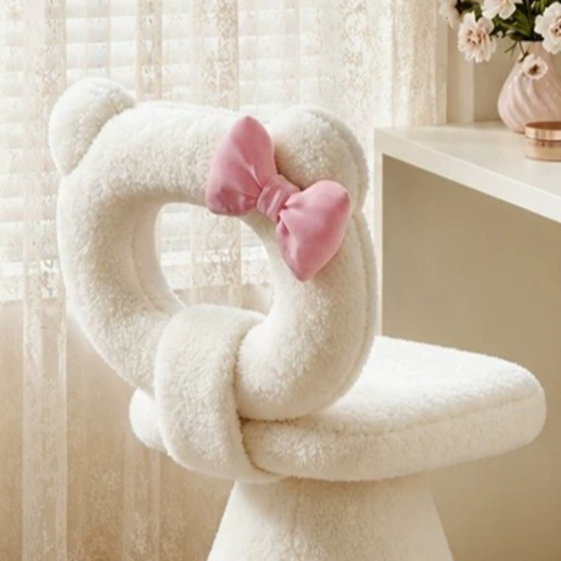 Bow Dressing Vanity Stool Pink - Beauty Makeup Girl 评论和价格