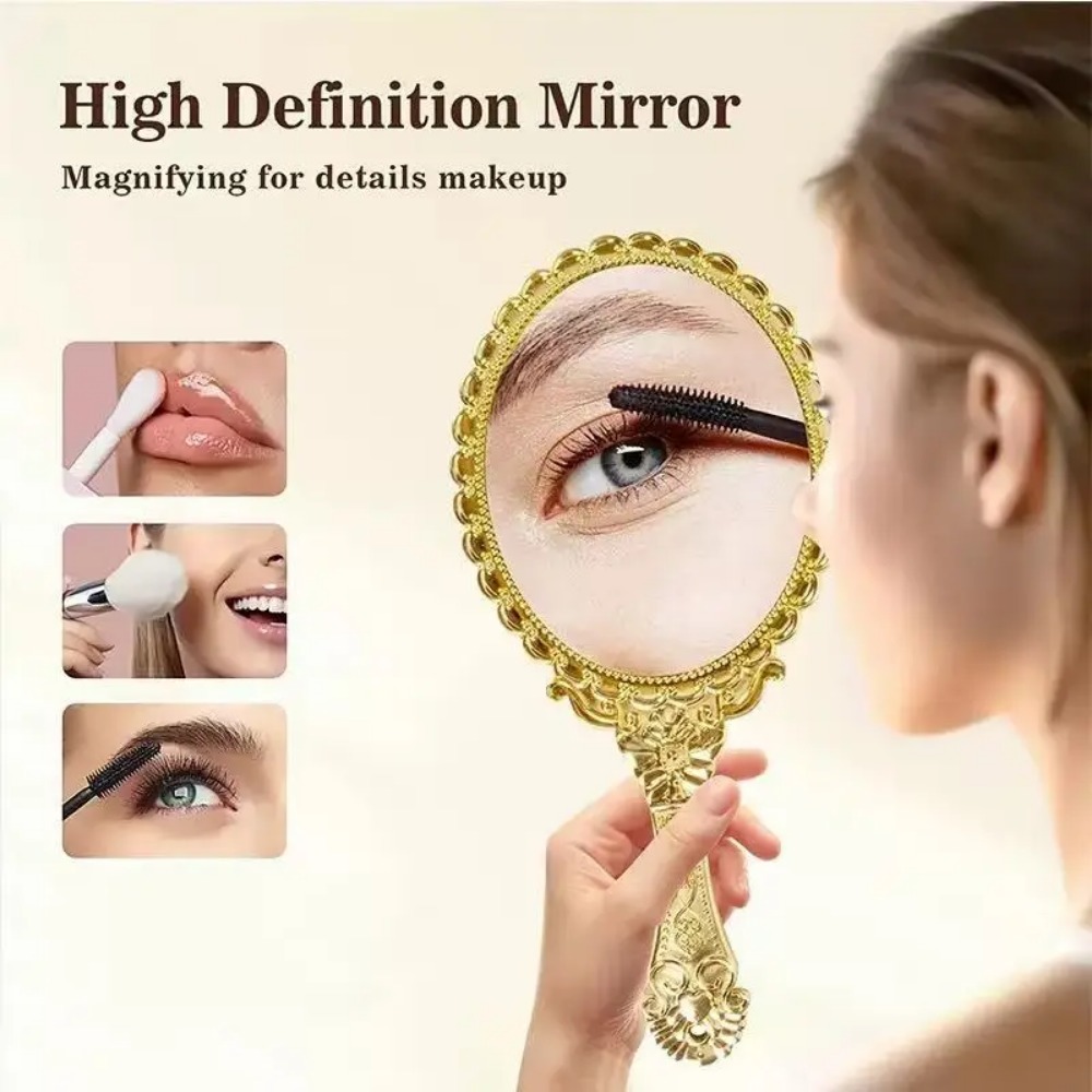 3-12Pcs Embossed Handheld Mirr - Beauty Makeup Events 评论和价格