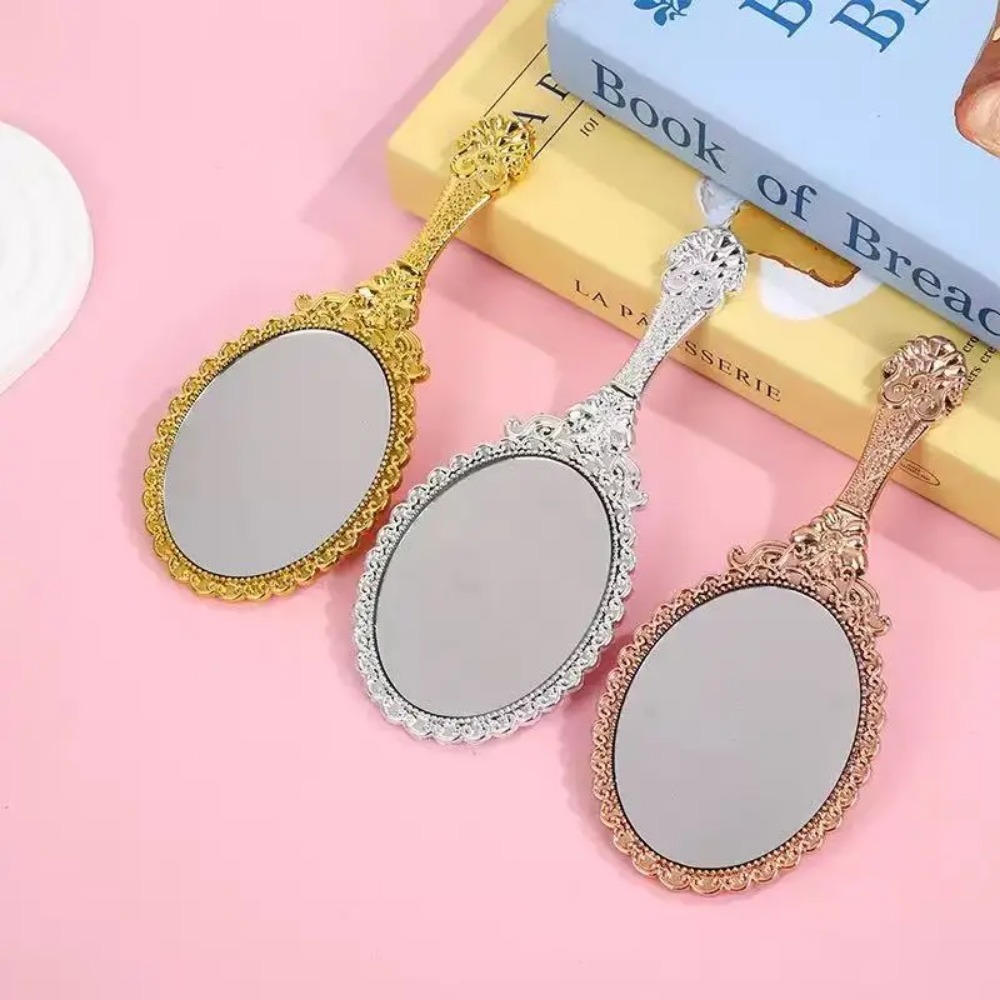 3-12Pcs Embossed Handheld Mirr - Beauty Makeup Events 评论和价格