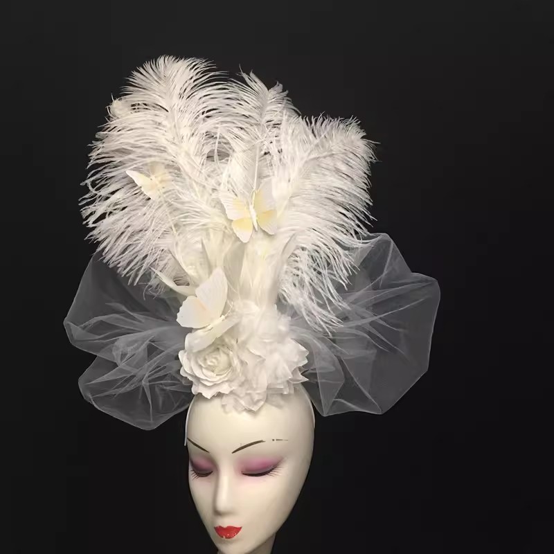 New White Beautiful Feather Fl - Beauty Makeup Events 评论和价格