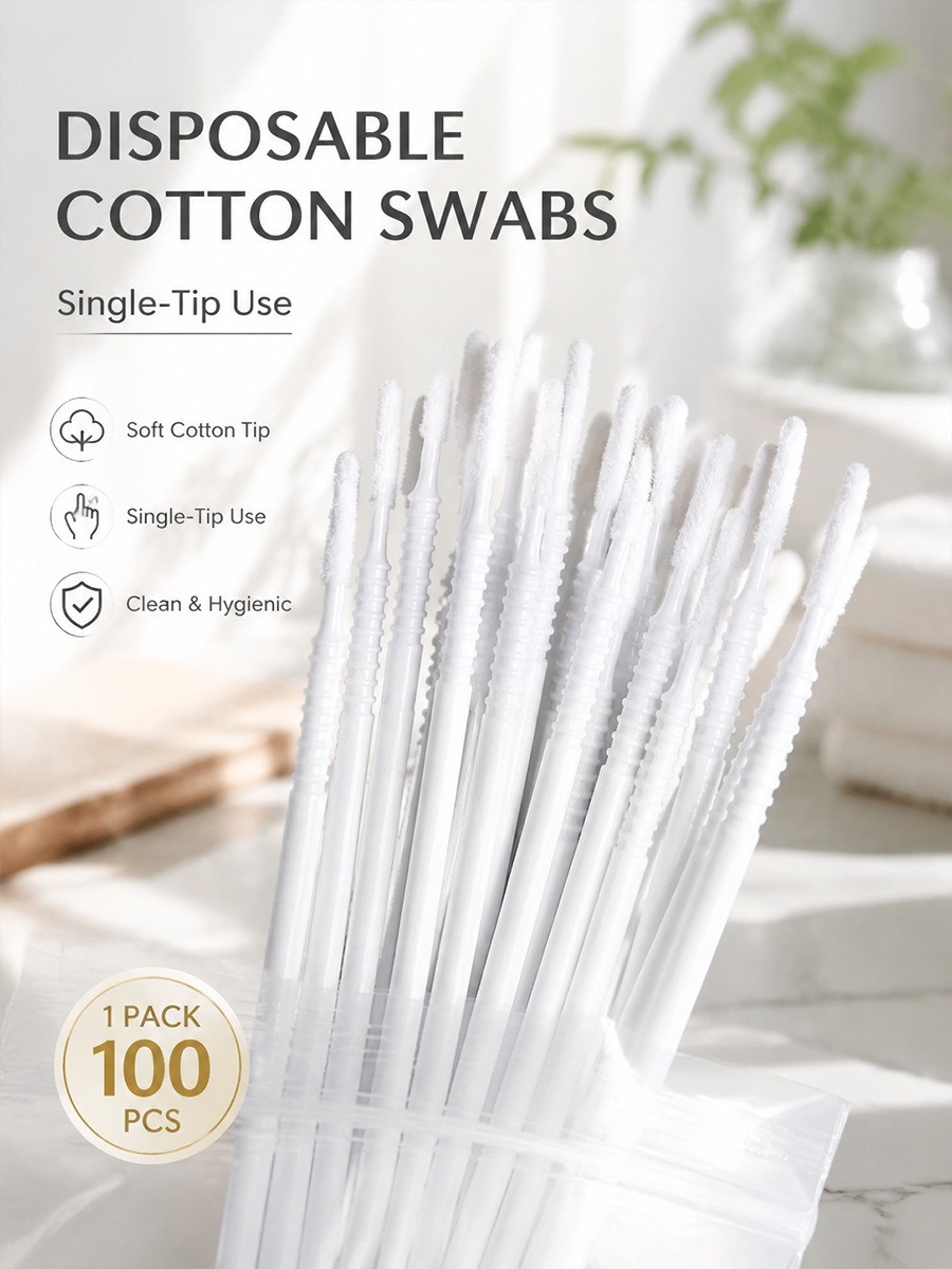 Disposable Long Cotton Swabs E - Beauty Makeup Vanity 评论和价格