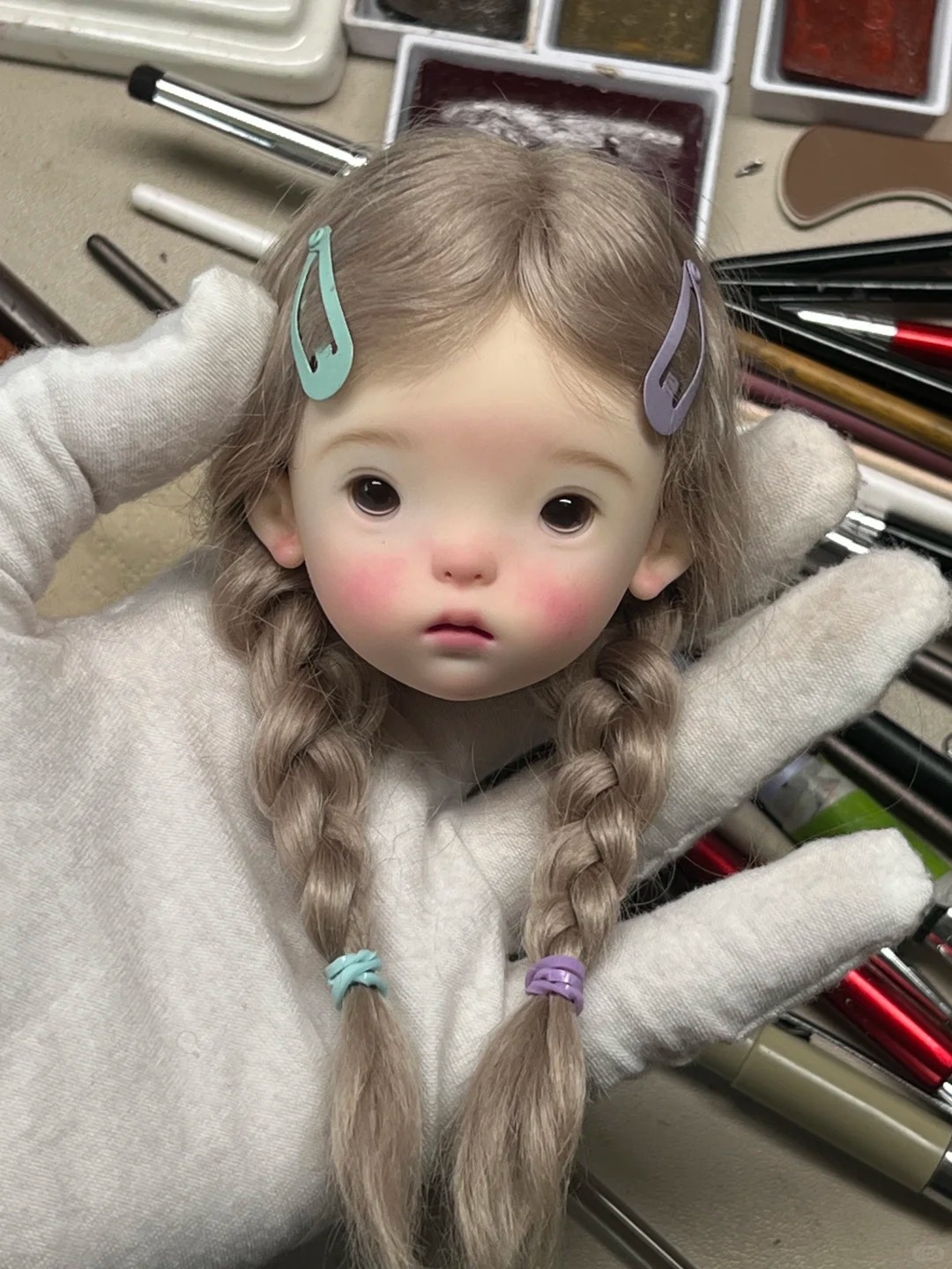 SD BJD Doll 1/6 Landoudou Head - Beauty Makeup Girl 评论和价格
