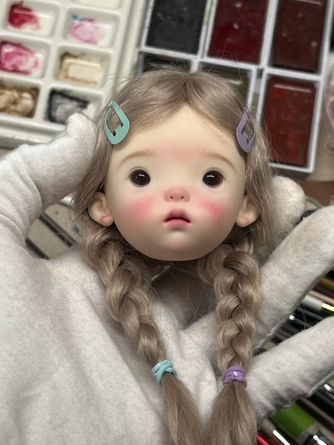 SD BJD Doll 1/6 Landoudou Head - Beauty Makeup Girl 评论和价格