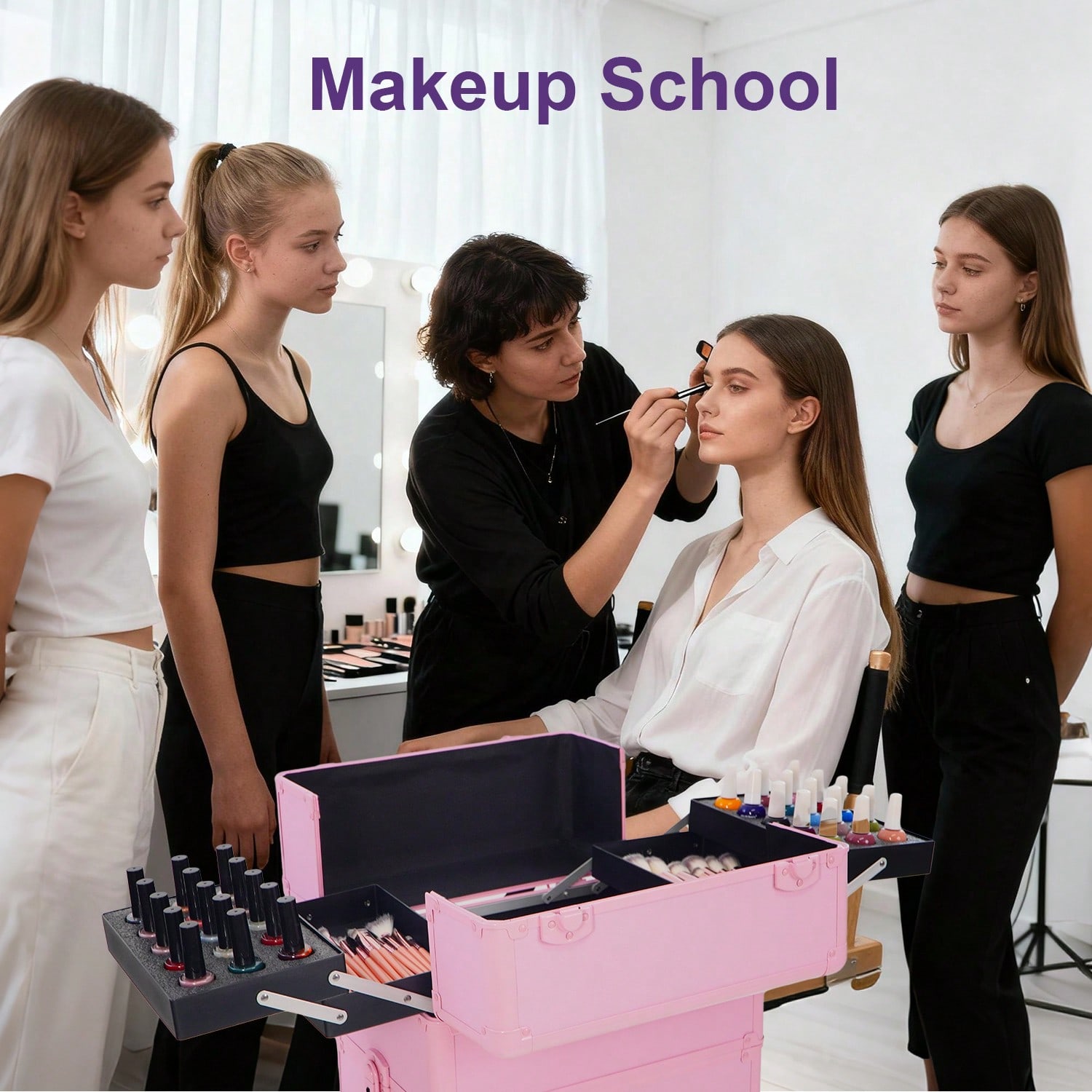Rolling Makeup Train Case 4 in - Beauty Makeup Vanity 评论和价格