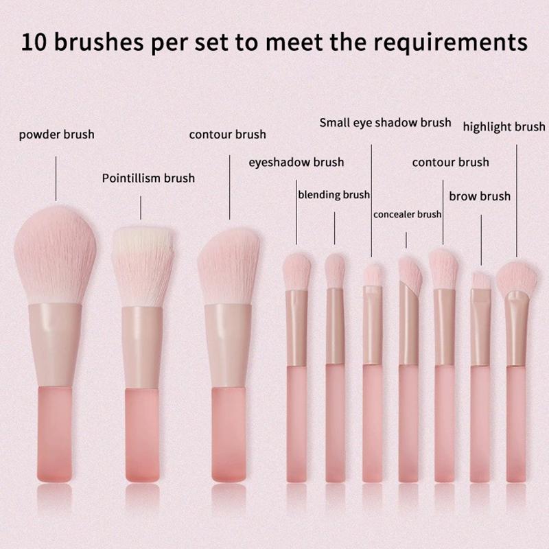 10Pcs Synthetic Makeup Brushes - Beauty Makeup Events 评论和价格