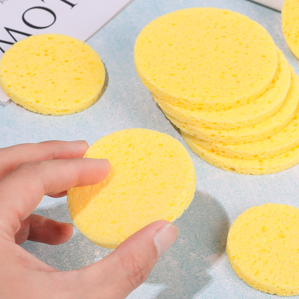 10pcs 6-9cm Yellow Face Round  - Beauty Makeup Vanity 评论和价格