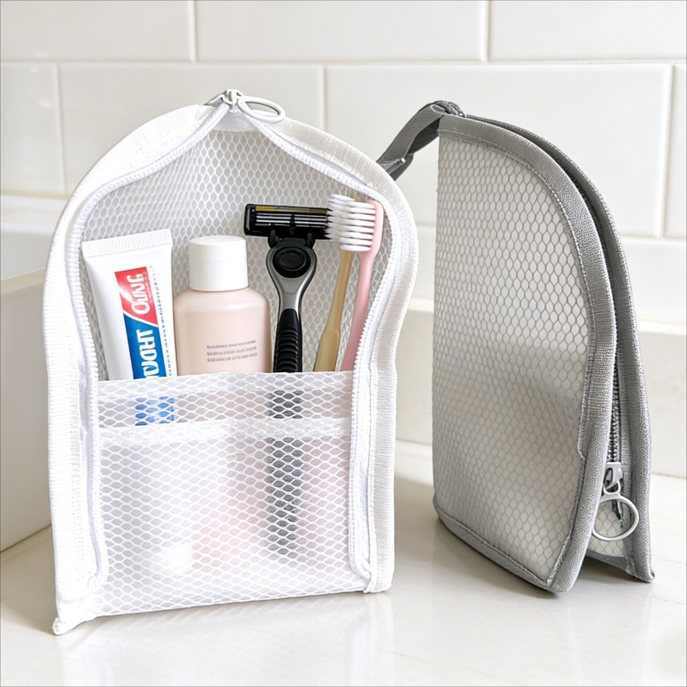 Mesh Toiletry Bag Breathable Q - Beauty Makeup Vanity 评论和价格