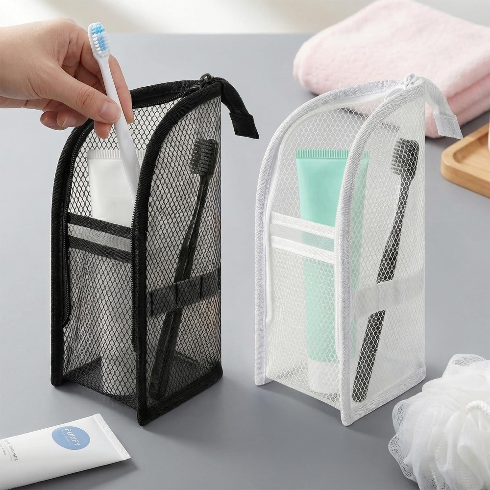 Mesh Toiletry Bag Breathable Q - Beauty Makeup Vanity 评论和价格