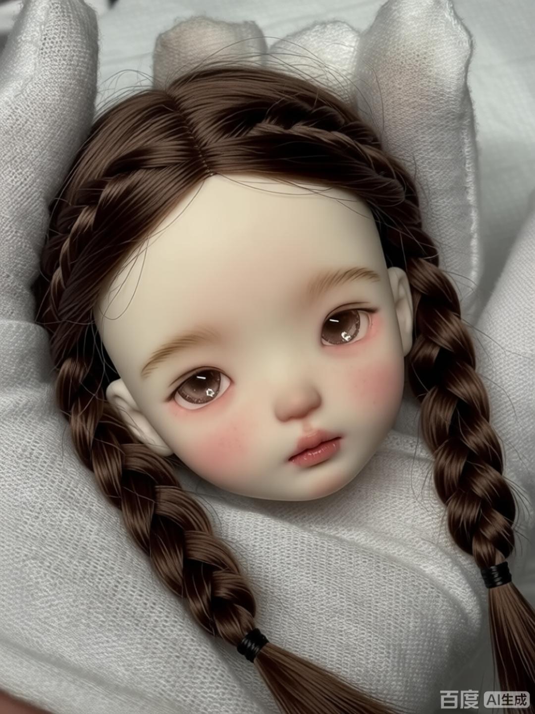 1/6 Scale SD BJD Doll Head - j - Beauty Makeup Girl 评论和价格